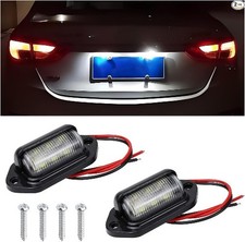 2PCS LED License Plate Light, Waterproof 12V-24V 6-SMD License Plate Tag Lamp Ta