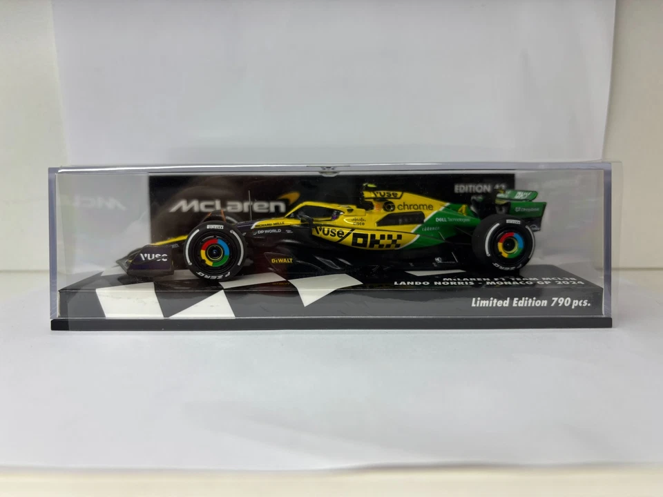McLAREN MCL38 NORRIS MONACO 1/43 GP 2024 MINICHAMPS PMA - Immagine 3 di 4