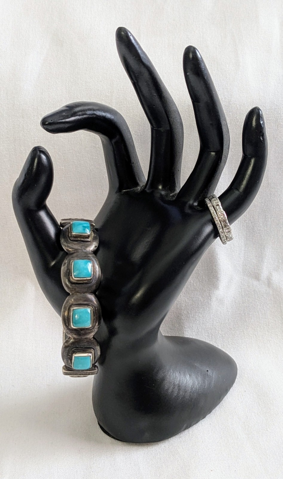 VTG Black DARICE Jewelry DISPLAY HAND Stand RING & JOCK FAVOUR BRACELET Holder