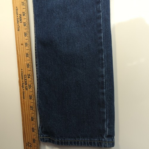 Hollister Jeans Men's 32x32 Blue Slim Straight Distressed Denim Y2K ButtonFly - Photo 9/10