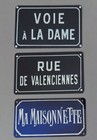Lot 3 Small Custom TIN Signs Lithographed FRENCH VILLA Maisonnette Valenciennes+ — photo 2