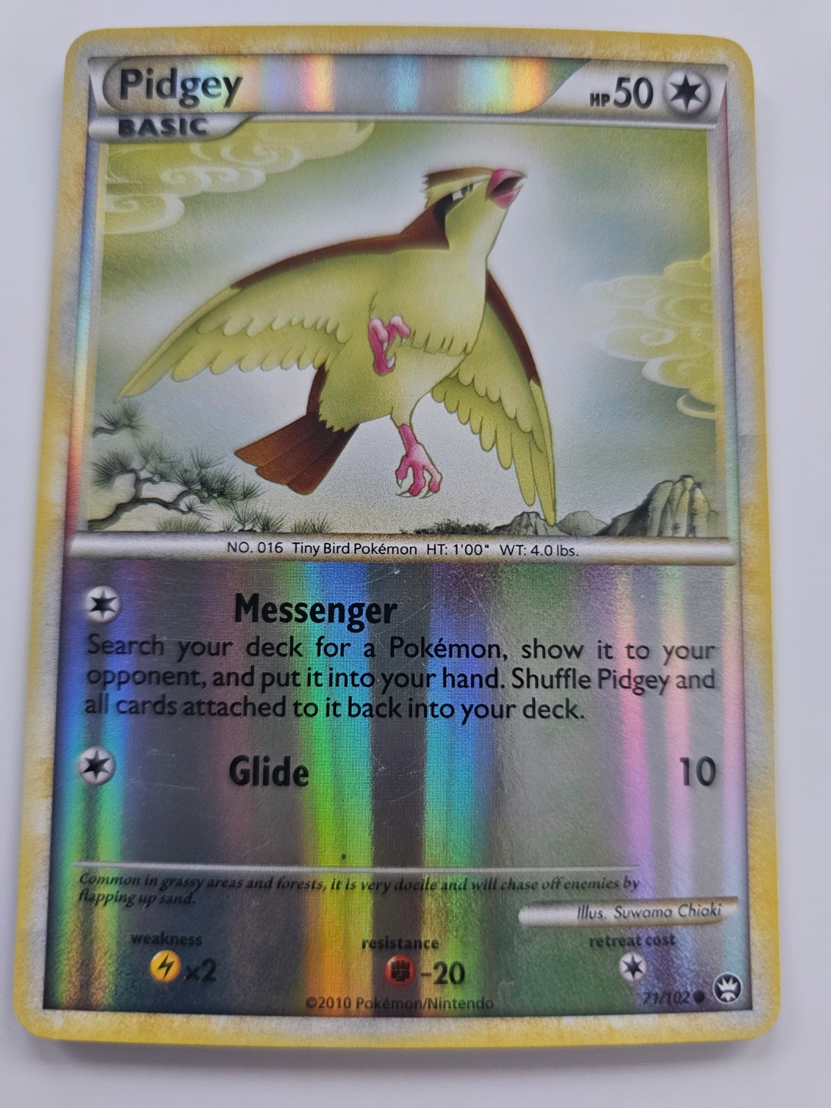 Pokemon Pidgey Reverse Holo HS Triumphant 71/102 LP
