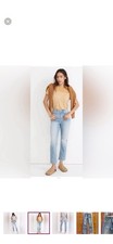 Madewell The Perfect Vintage Jean High Rise Straight Light Blue Distressed Jeans