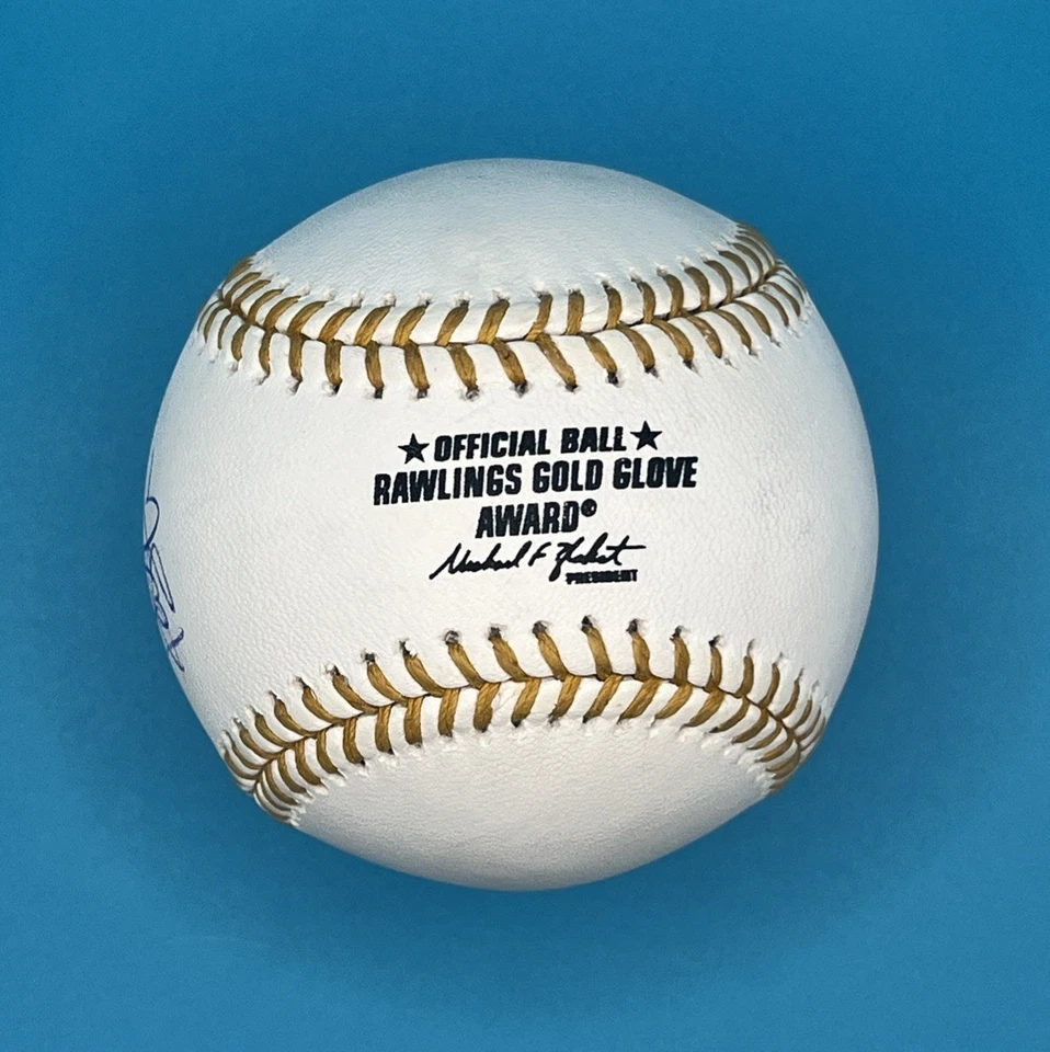 Fernando Tatis Jr. Signed Gold Glove Award Logo OML Baseball (JSA) - Image 4 of 4