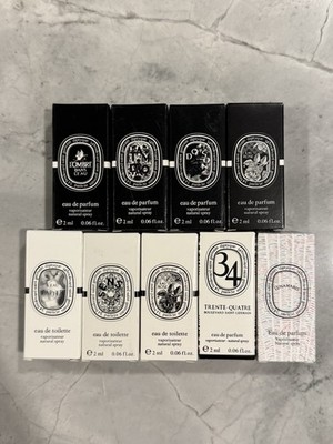 9 Diptyque Perfume Samples- NIB- See Description For Scents | eBay