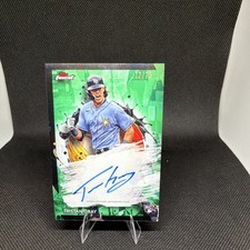 2024 Topps Finest Tristan Gray FA-TGR Green Refractor Auto Rookie /75 Rays