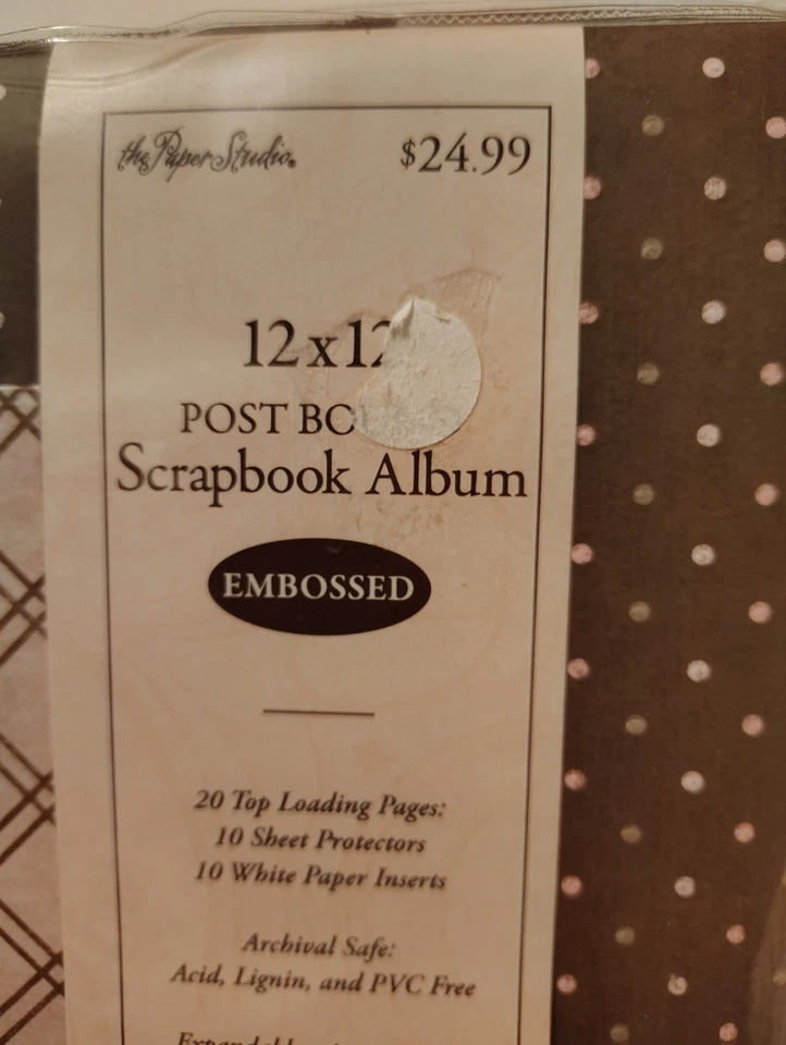 Álbum de recortes Paper Studio 12 x 12, ventana de fotos, nuevo - rosa y marrón Foto 2 de 4