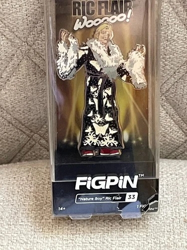 FIGPIN WWE WWF WRESTLING NATURE BOY RIC FLAIR WOOOOO! #33 FIG PIN IN CASE