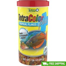 Tropical Fish Flake Food High Protein Color Enhancer Clear Water Formula 7.06 Oc