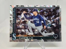 2025 Topps Series 1 Diamanté Foil Luis Castillo #73 Seattle Mariners