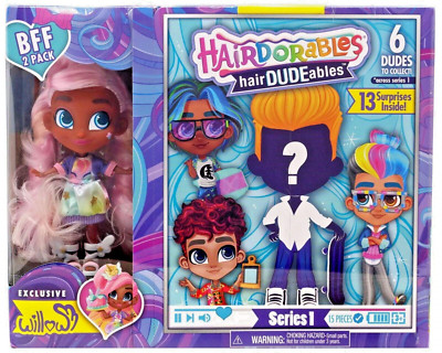 Hairdorables HairDUDEables BFF 2Pack 1 Doll & 1 Mystery Dude Willow