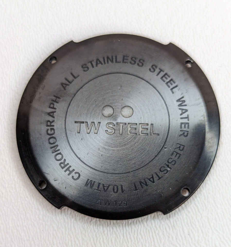 Стальные запасные части для часов TW — ободок и задняя крышка корпуса — подходят для модели TW129 черные - Изображение 3 из 4