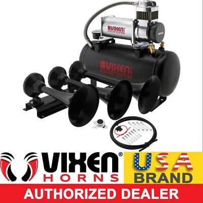 TRAIN HORN KIT FOR TRUCK/CAR/SEMI LOUD SYSTEM /2G AIR TANK /150PSI /3 TRUMPETS