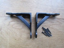 PAIR OF 4" Cast Iron Vintage Industrial gallows scaffold Shelf Brackets