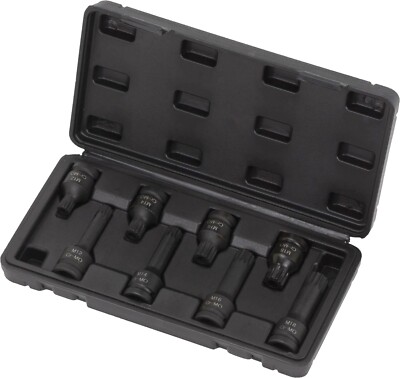 Welzh Werkzeug Impact Spline XZN Bit Socket Set Tamperproof 1/2''DR 8-Piece 3292