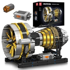 Mould King 10141 Aircraft Engine Motor That Work Building Block Adult Gift Toy