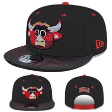 Gorra New Era Chicago Bulls Negra Snapback NBA Personalizada Benny the Bulls Gorra