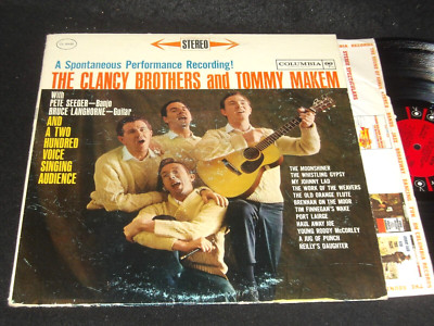 The CLANCY BROTHERS & TOMMY MAKEM Columbia 6-eye Stereo LP with PETE SEEGER Folk