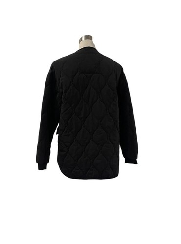 Worn once Joie Black spring fall collarless quilted jacket with pockets S - Picture 2 of 4