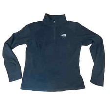 The North Face Lightweight Quarter Zip Black Fleece Sweater Women s Size S-P