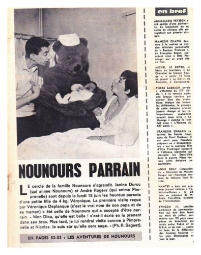 1963 DOCUMENT (ref LET GAM 454 ) TELE NOUNOURS PARRAIN VERONIQUE DEPLANQUE  1p - Afbeelding 1 van 1