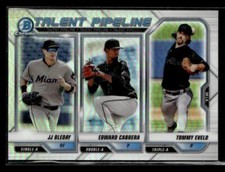 Edward Cabrera / JJ Bleday / Tommy Eveld 2021 Bowman #TP-MIA Talent Pipeline