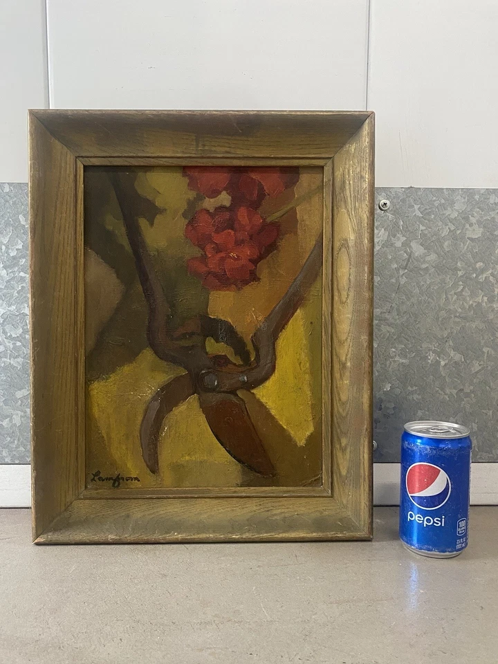 🔥 Fine Vintage Roses Flower Gardening Impressionist Still Life Oil Painting 50s - Image 3 of 4