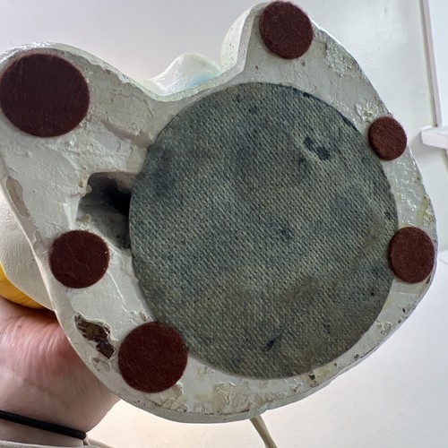 Vintage Schlumpfine Schlümpfe Kreidegeschirr Tischlampe mit Originalschirm getestet funktioniert - Bild 15 von 17