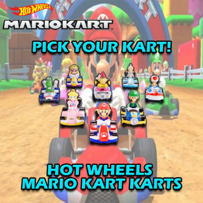 Hot Wheels Mario Kart Die Cast Wählen Sie Ihr Auto Brandneu & Versiegelt