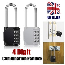 1/2X 2.5Inch Long Shackle 4Digit Combination Lock for School Gym Employee Locker