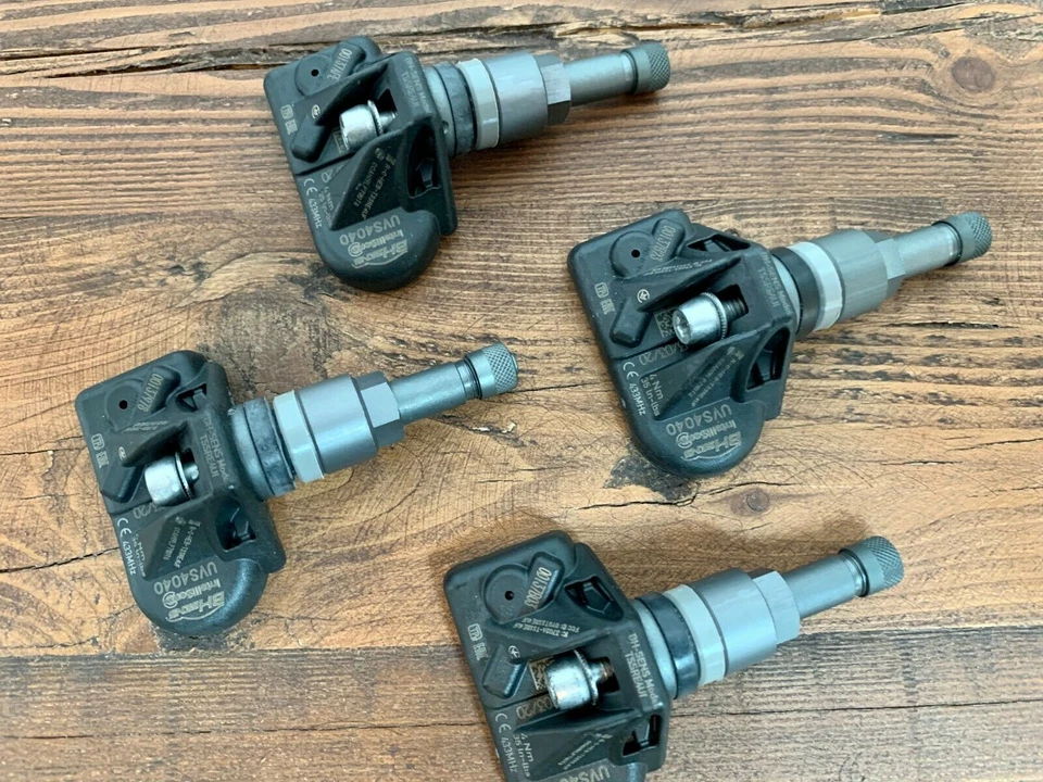 Huf BH SENS TPMS Tire Pressure Sensors Gun Metal Stems Set For Mercedes Benz - Image 2 of 3