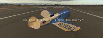 Gee Bee Model D 32'' WS RC Model Airplane Laser Cut Balsa Ply Short Kit + Plans