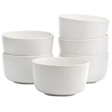 Studio 3B Mio 6 Piece 5.5 Inch Round Stoneware Bowl Set in Sea Salt