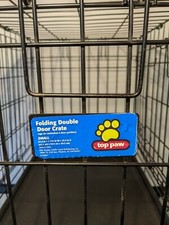 "Top Paw" Black Dog Crate-SMALL length: 24.5 in, width: 17.5 in., height 19.5 in