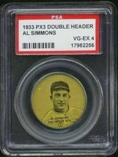 1933 PX3 Double Header Al Simmons PSA 4 Chicago White Sox HOF