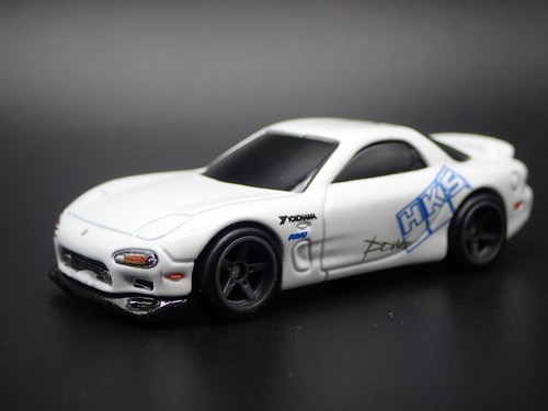 Modello Auto Diecast 1:64 MAZDA RX7 FD HKS FAST & FURIOUS BIANCO 1992-2002
