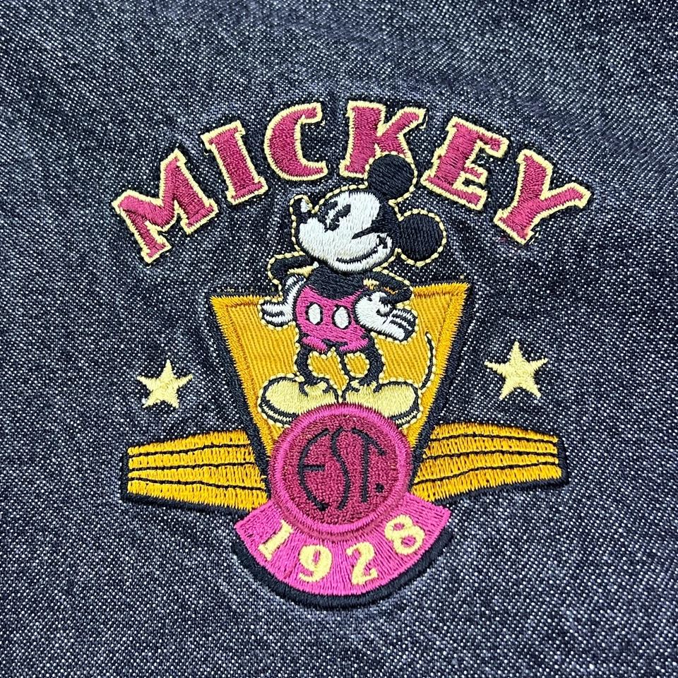 Chaqueta Universitaria Verdadera Mickey Mouse XL Negra/Tostada Disney Bomber Años 90 Con Capucha LEER Foto 2 de 4