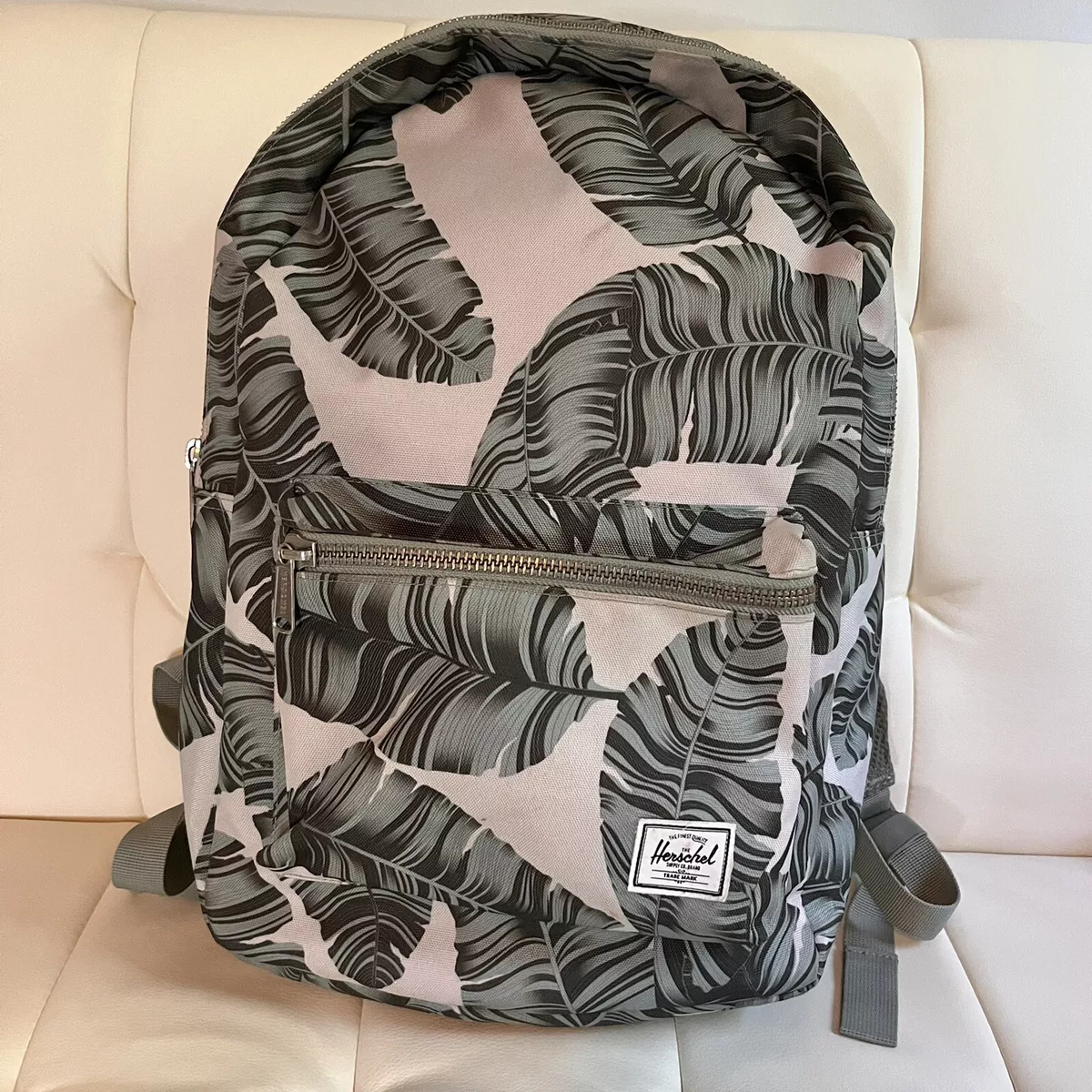 Herschel Supply Co. Settlement Silver Birch Palm Green Backpack 26L | eBay