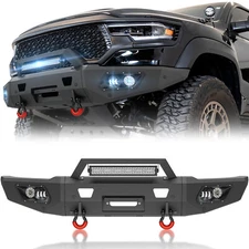 For 2021-2024 Dodge Ram 1500 TRX  Front Bumper With LED Lights & Sensor Holes