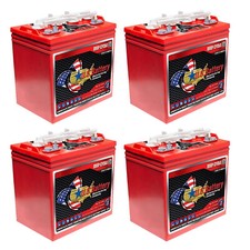 4PC US US8VGCHC-XC2 8V 183Ah Deep Cycle Lead Acid Battery Golf Cart RV