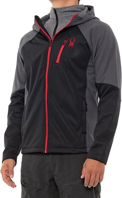 Orig. USA SPYDER TRANSFORM Herren Softshell Jacke Schwarz NEU Gr. L Kapuze