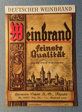 Vecchio Bottiglia Schnapsetikett Etichetta Brand Vino