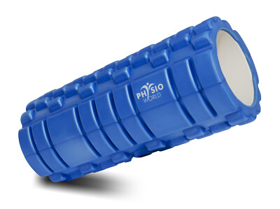 Schaumstoffrolle & Massageball 9cm Set Fußreflexzonenmassage Therapie Triggerpunkt blau EVA
