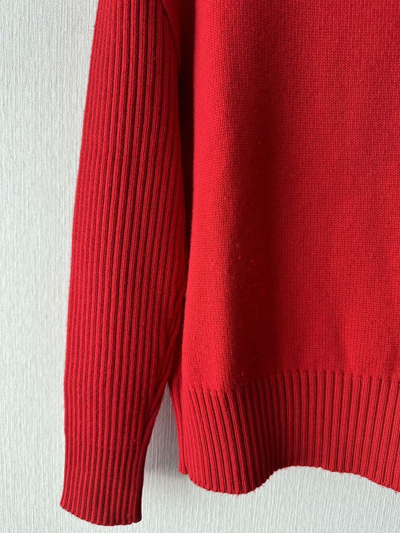 トップス Yohji Yamamoto 80s High Neck Black Knit Yohji Yamamoto black loose button-up jumper — 1980's