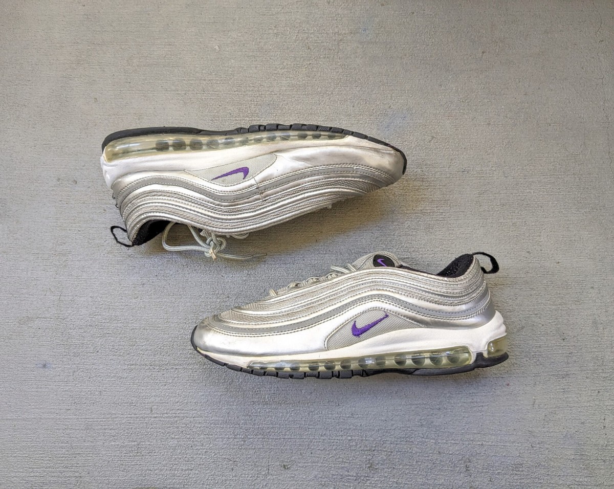 Nike Air Max 97 Silver Purple Women 11 Sneakers Running Shoes