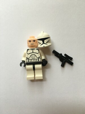 STAR WARS LEGO MINIFIGURE CLONE TROOPER+SHORT BLASER 8014 BATTLE PACK 8018 7675@