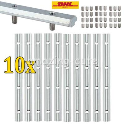 10x Streckenverbinder 100/180mm für 20/30/40/45-er Nut 6 8 10 Profilverbinder