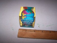 Vintage SOUTH MERIDIAN CHURCH OF GOD Paperweight ANDERSON INDIANA - E.B. WHALEN