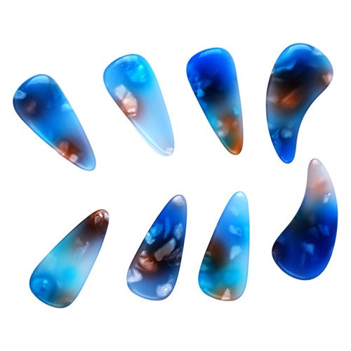 8Pcs Guzheng Finger Picks Silicone Polymer Delicate Smoothly Covers Tides Color - Picture 5 of 12