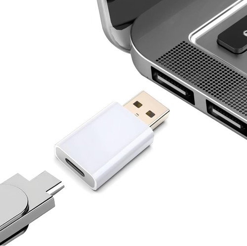 2 PACK USB C Type C Female to USB Type A Male Port Converter Adapter White - Picture 5 of 6